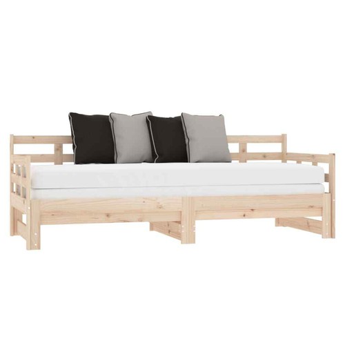 NNEVL Pull-out Day Bed Solid Wood Pine 2x(92x187) cm - Picture 4 of 10
