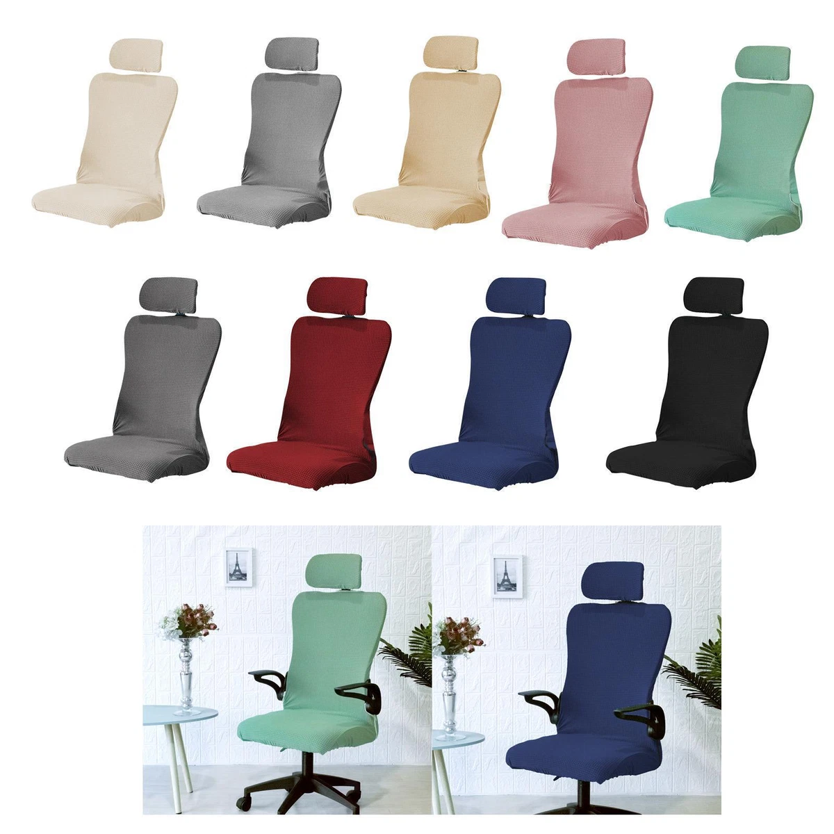 Office Chair Seat Covers with Headrest cover Comfortable for