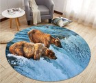 3D Waterfall Bear NA7362 Game Rug Mat Elegant Photo Carpet Mat Fay