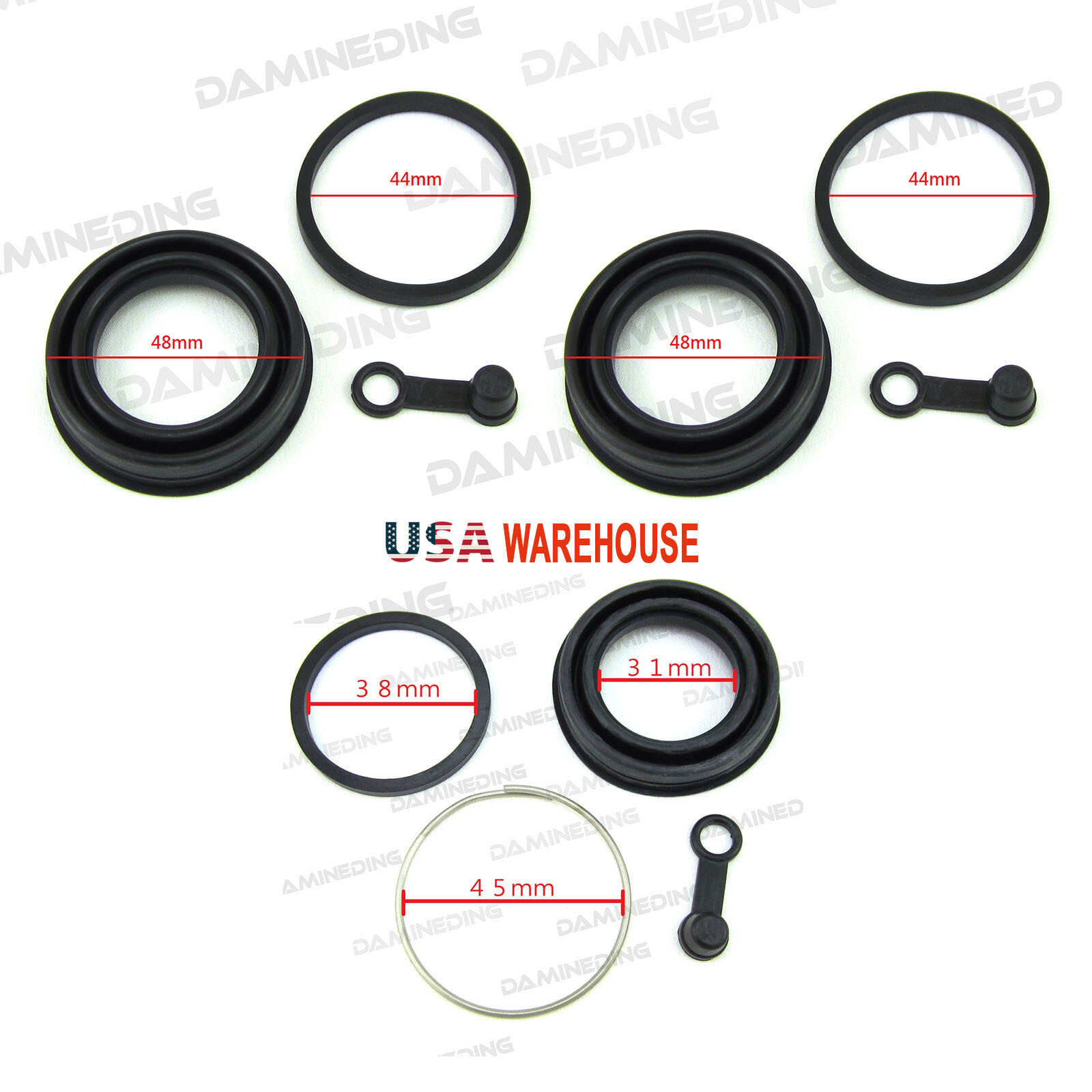 New 2 Front And 1 Rear Brake Caliper Rebuild Kit XS750 XS850 XS1100 US