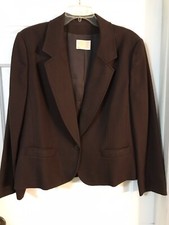 Vintage Pendleton Virgin Wool Blazer Jacket Women's Brown USA Oregon Made Large