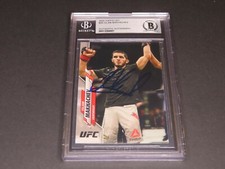 Islam Makhachev Signed 2020 Topps Card #26 UFC Team Khabib Beckett BAS COA 1C