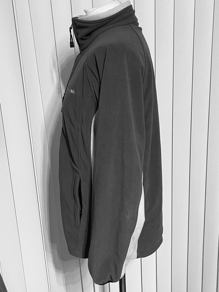 Trespass Fleece Waterproof Breathable Windproof Grey/White Jacket UK 14