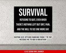 Motivational Gym Banner - Inspirational Weightlifting Home Decor