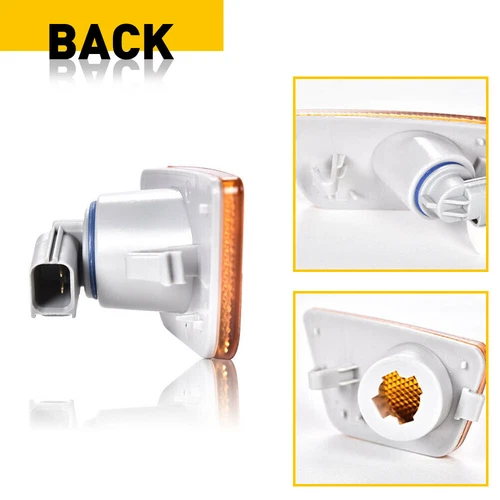 Side Marker Light Lamp w/Bulbs For Chevy Cruze 2011-2015 Front Bumper Reflector - Bild 4 von 10