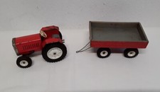 DDR Blech Spielzeug Traktor Holz Anhänger Küffner Ersatzteil defekt Bastler 