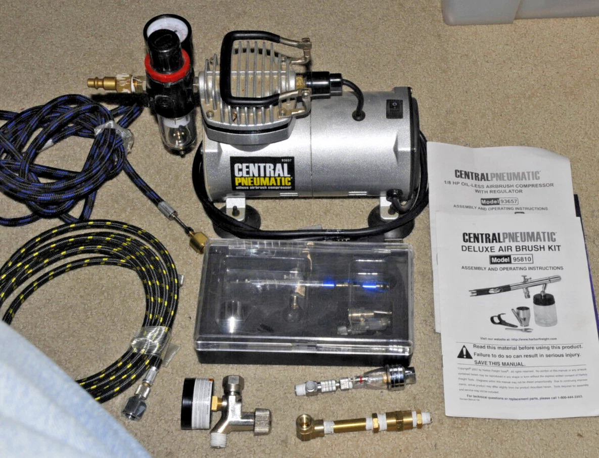 Central pneumatic 2024 airbrush compressor kit