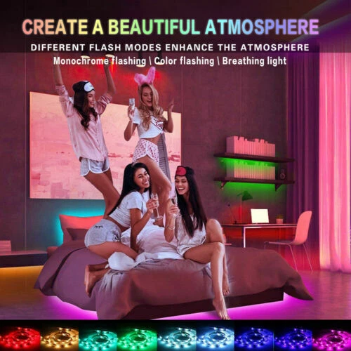 100 футов 66 футов светодиодная лента 5050 RGB Bluetooth пульт дистанционного управления для комнаты бара - Изображение 2 из 4