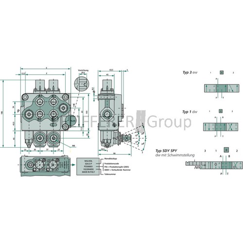 WALVOIL SD5-3P Monoventile SD5-3-P-2x(18L)-5DY13NZL - Picture 2 of 2