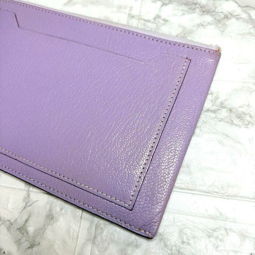 Hermes HERMES Claris GM Pouch Coin Case Card Case Wallet Purple Multi from japan - Picture 7 of 9
