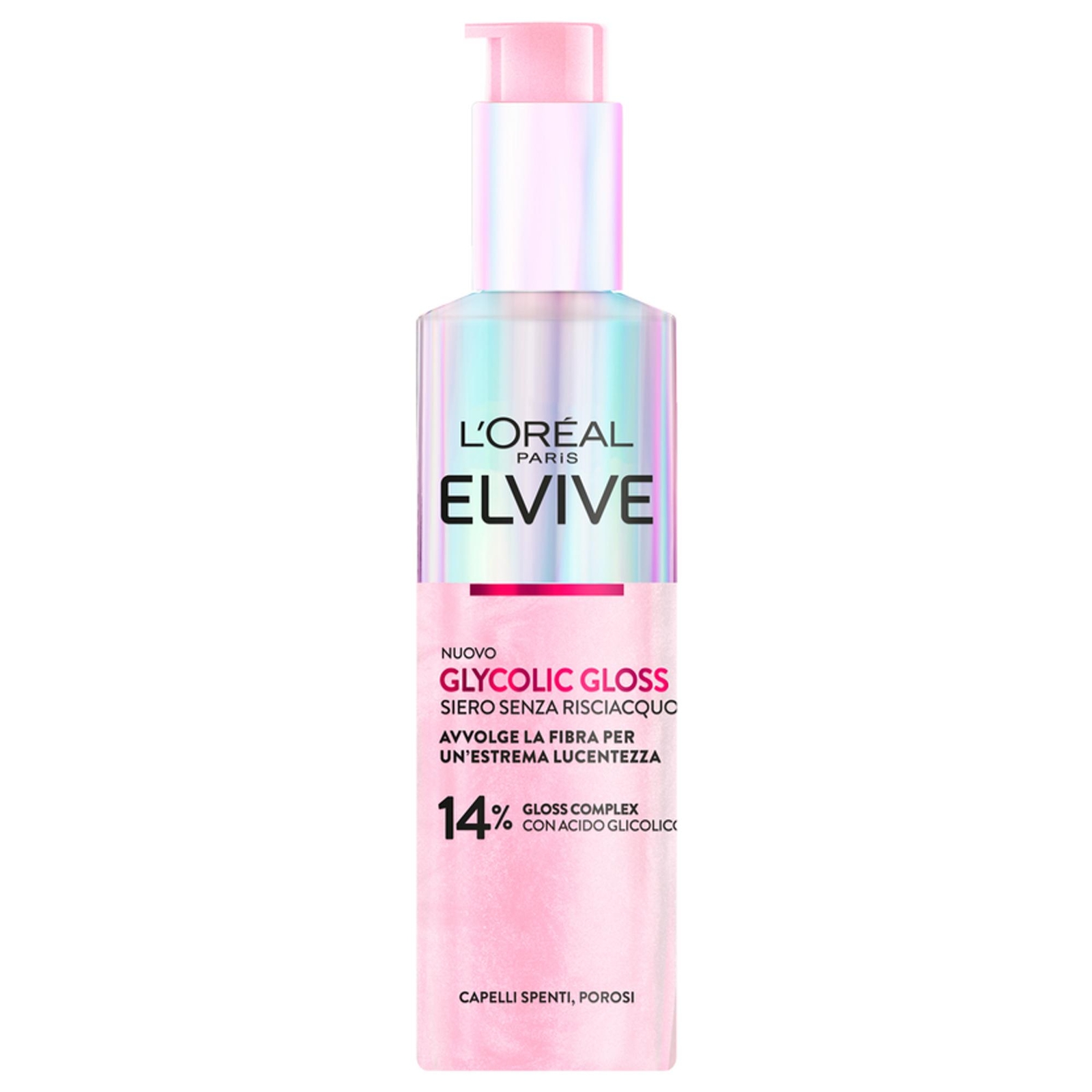 LOREAL ELVIVE GLYCOLIC GLOSS SIERO SENZA RISCIACQUO PER CAPELLI 150ML