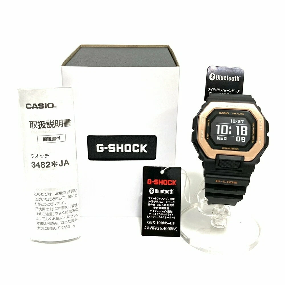 Casio G-Shock Gbx-100Ns-4Jf Black Rose Gold Smartphone Linkage