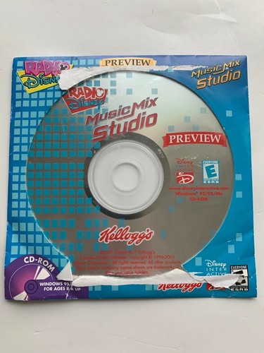 Disney Radio Preview Music Mix Studio CD Rom PC 2001 Kelloggs-Used - Picture 3 of 3