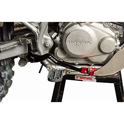 Tusk Aluminum Brake Pedal Red Tip Compatible with Honda CRF230F 2006-2019 - Imagem 2 de 3