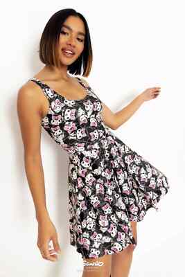 hello kitty skater dress Sanrio Hello Kitty Women's All Over Print Tank Top Adult Casual Spring A-Line Skater Dress (White, X-Small) at Amazon Women's Clothing store