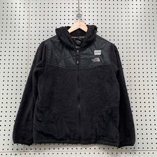North Face Denali Fleece OSO Hooded Jacket Youth Girls Size 18 Black 20x23