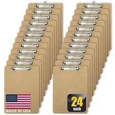 Recycled Wood Clipboards Low Profile Clip 24 Pack Clipboards Letter Size 9 x ...