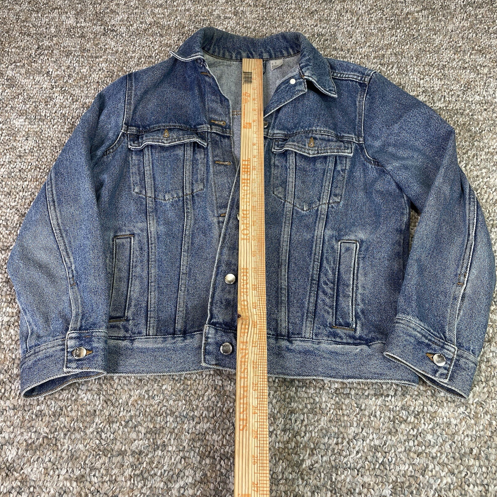 DIVIDED H&M - WOMEN'S MEDIUM WASH DENIM JACKET - SIZE XS thumbnail 3