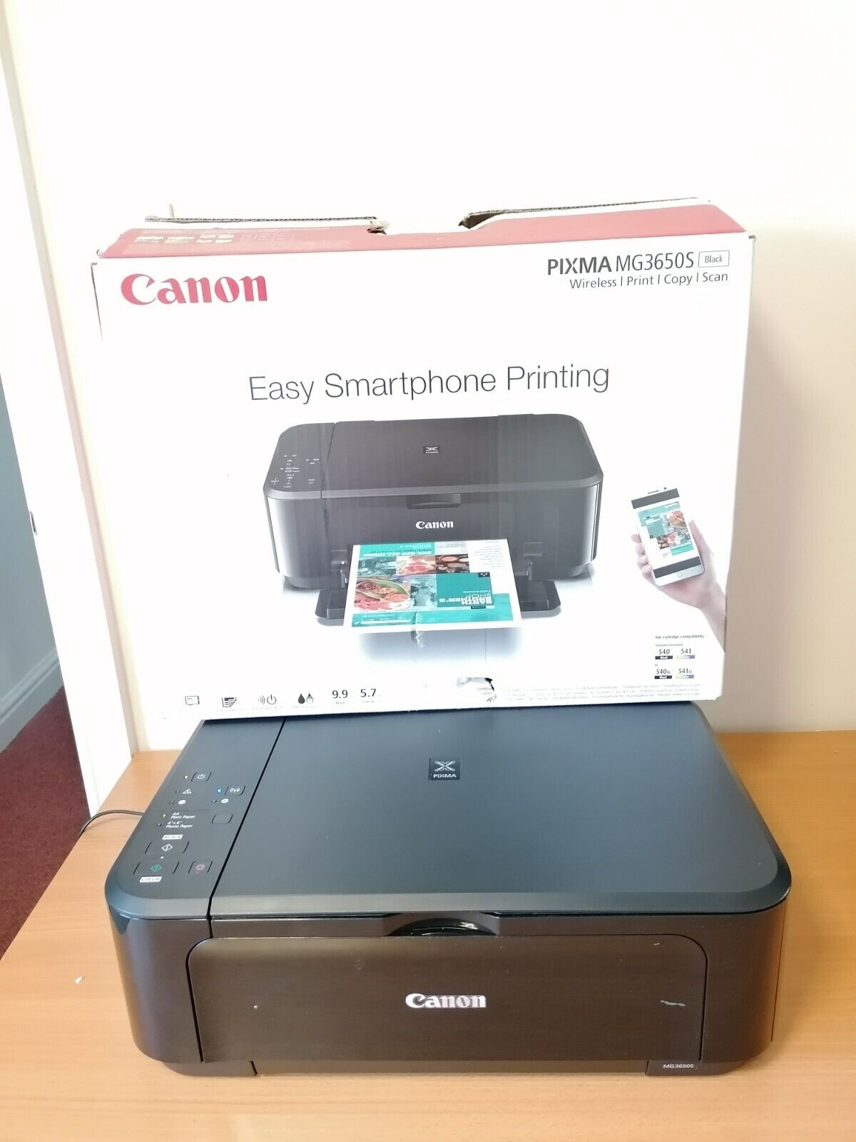Canon Pixma MG3650S Multifunction Inkjet Printer - Black