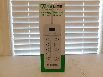 MAXLITE ENERGY SAVING SMART POWER STRIP 1350 JOULES 8 OUTLETS APS-8/1350J