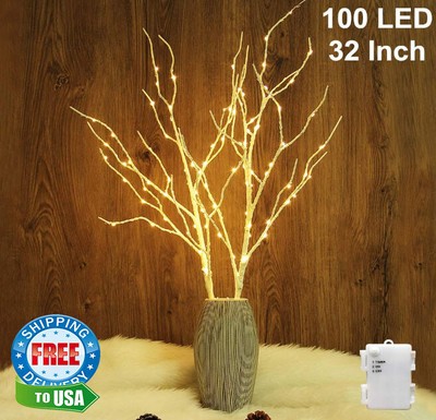 New 2 Pack Branch Decorative Lights Tall Vase Filler Willow Twig