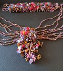 Vintage BOHO Multi Gemstone Beaded 9 Strand Necklace and Bracelet set — photo 6