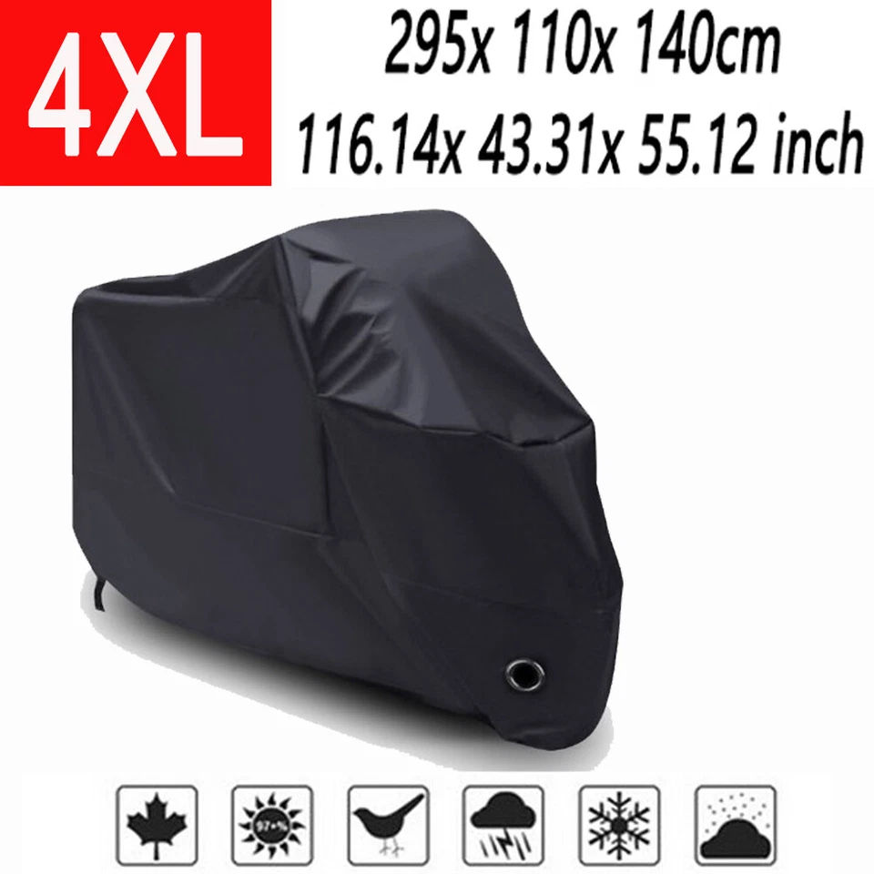 Cubierta impermeable para motocicleta 4XL para Harley-Davidson Electra Glide Tour Glide Foto 2 de 4