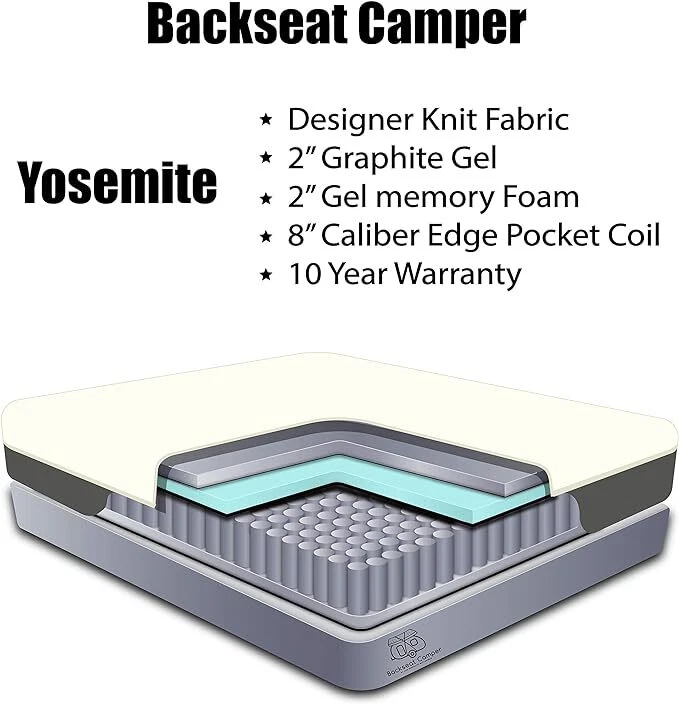 Yosemite Graphite Memory Foam RV and Camper Mattress - Image 2 of 4