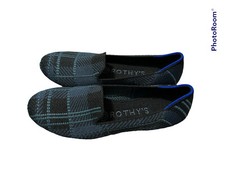 NWOT Rothy's Navy Plaid Loafers Size 6