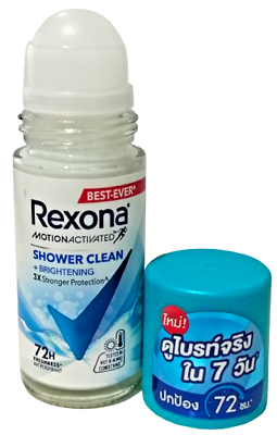 ゆり　Rexona shower clean 25ml*10+α Rexona Shower Clean Brightening Roll On Antiperspirant Deodorant