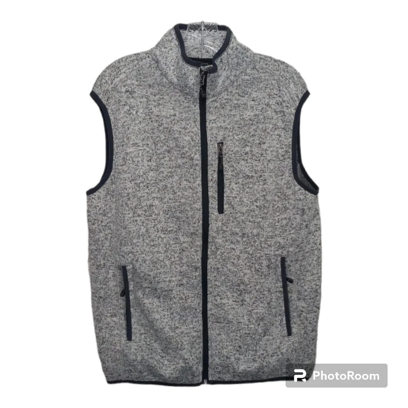 Free Country Vest Mens S Full Zip Fleece Zipper Pockets Outdoor Hiking Outerwear