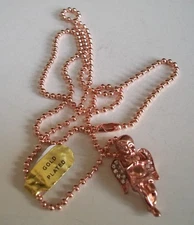 Men's Stone ANGEL Rose Gold  Finish Fashion Hip Hop Chain Charm