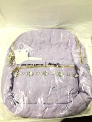 Disney Princess Stoney Clover Lane Purple Lavender Rhinestone Backpack FULL SIZE Disney Princess Stoney Clover Lane Purple Lavender  main image 3