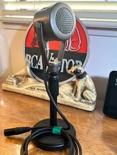 Vintage 1940's Executone EXH Dynamic Microphone, works w/cable & stand-Turner 99