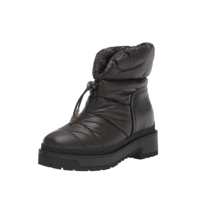 GUESS Womens 8 M Black Leeda Quilted Ankle Snow Boots NIB HK8