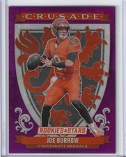 Joe Burrow 2025 Panini Rookies & Stars SP Purple Prizm Crusade #9/35 Jersey #