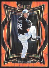 6598K 2025 Panini Select #4 Hagen Smith Orange Flash Prizms