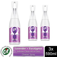 Cif Infinite Clean All in One Cleaner Spray, Lavender & Eucalyptus 3 Pk of 590ml 8.47 per litre