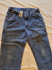 Carhartt Jeans FR 34x34 Flame Resistant Mens Carpenter Blue Denim NFPA2112 FRB13