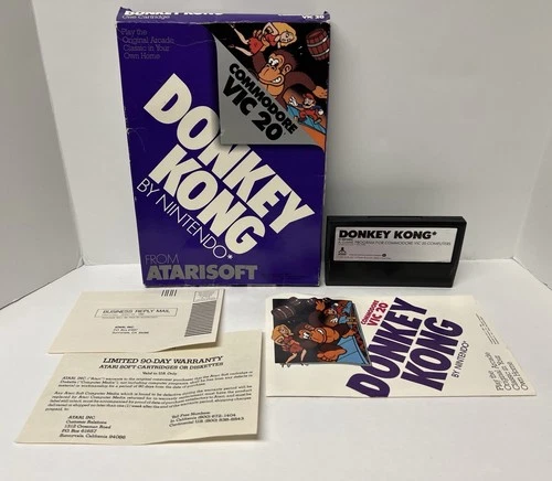 Donkey Kong – Commodore VIC-20 (1983) Complete in Box CIB – Tested Vintage