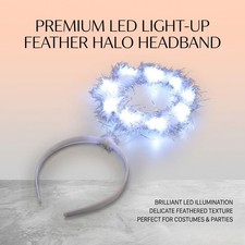 LED Angel Halo Blinking Headband Light Up Glow Party Costume Hair Accessory
