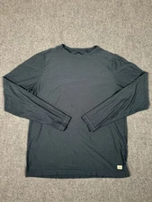 Vuori Strato Tech Tee Mens Medium Green Blue Performance Long Sleeve EUC