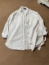 ASOS Shirt Dress Size 8 White 100% Cotton