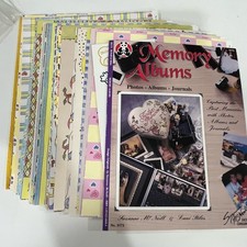Vtg DESIGN ORIGINALS - Memory Albums Craft Book AND Many Themed Pages / Papers