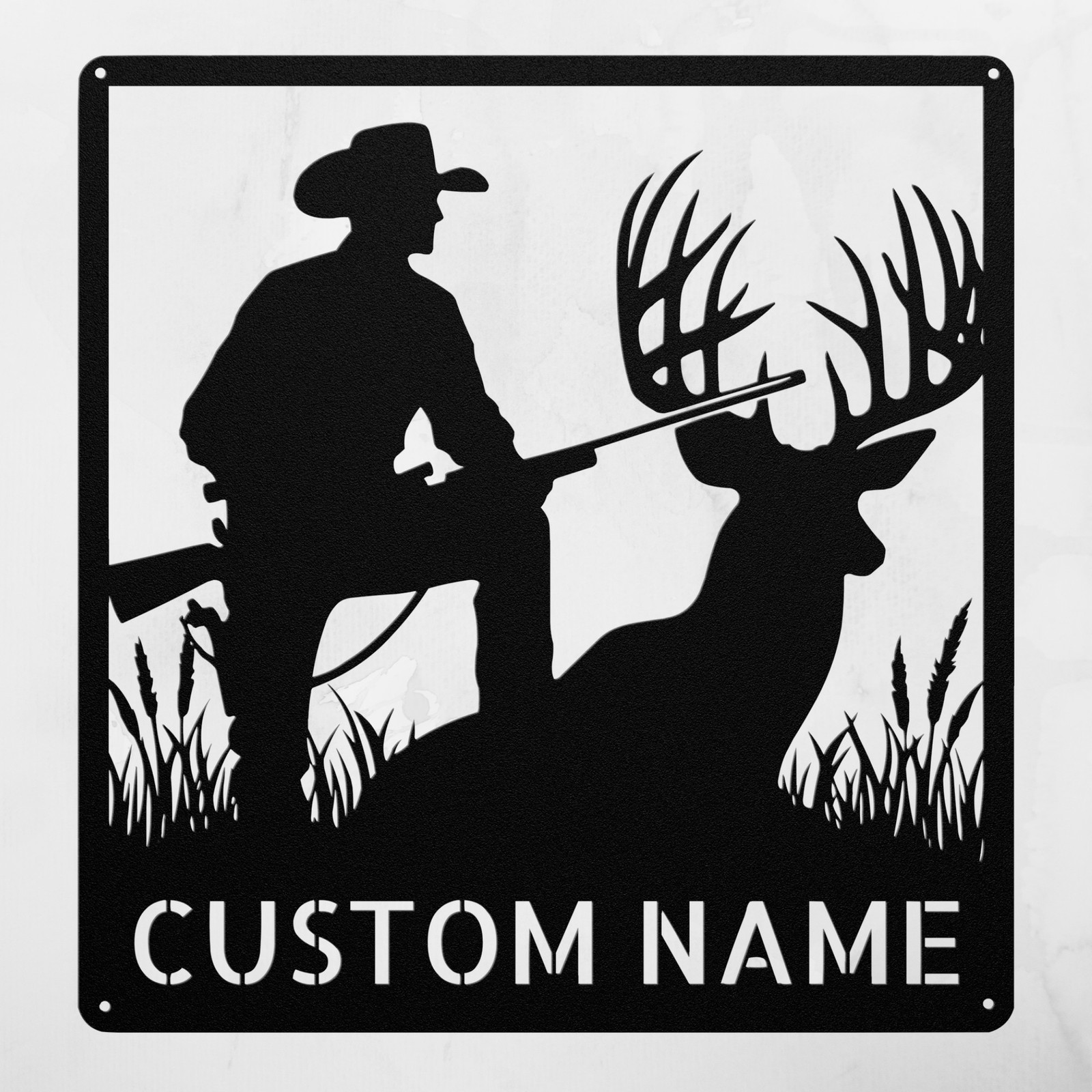 Personalized Deer Hunting Metal Wall Art Sign Home Office Decor Hunter Gifts