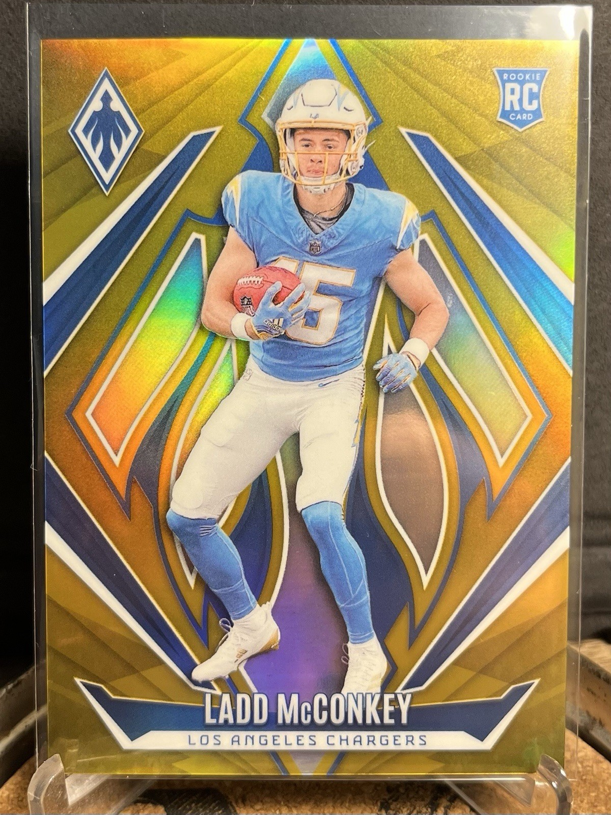 Ladd McConkey 2024 Panini Phoenix Rc- Rookies #216 Gold /10 (RC) Chargers