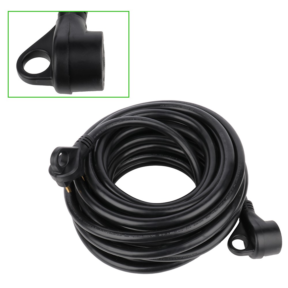 ?50 Ft 30 Amp RV Extension Cord TT-30 Power Supply Cable for Motorhome Camper