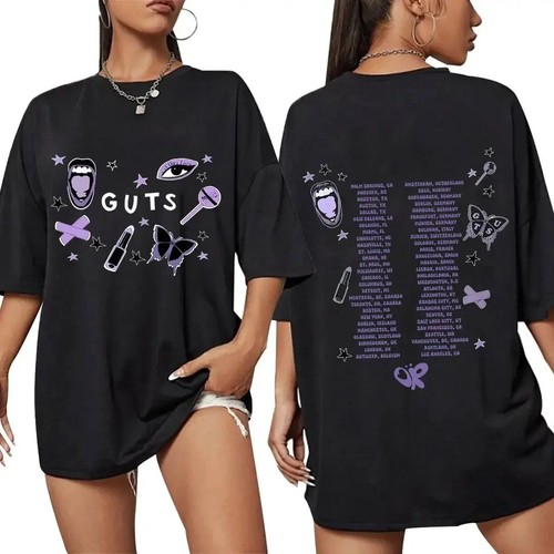 Olivia Rodrigo Graphic T-Shirt 2025 Cotton Tee Unisex Short Sleeve Tour Shirt - Picture 25 of 38