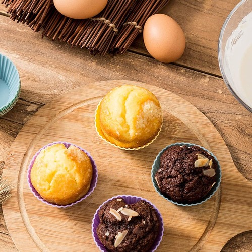Cupcake Liners - Reusable Silicone Cupcake Baking Cups - Non-Stick Baking Muf... - Picture 5 of 9