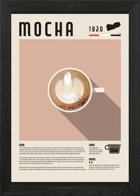 Mokka Kaffee Poster Gerahmt Wandbild Poster Leinwanddruck Bild